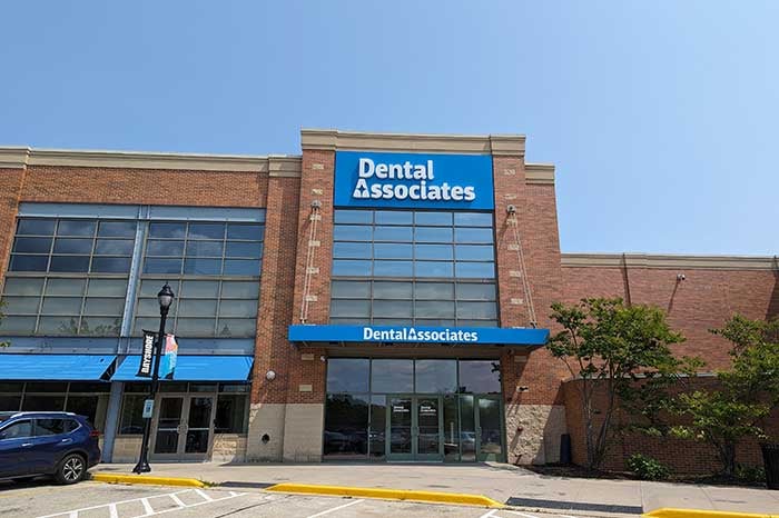 Dental Associates Glendale clinic at Bayshore mall faces west towards N. Port Washington Rd. and I-43.