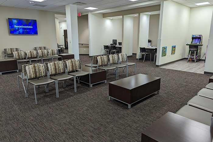 Dental Associates Glendale pediatric dentistry and orthodontics reception waiting area.